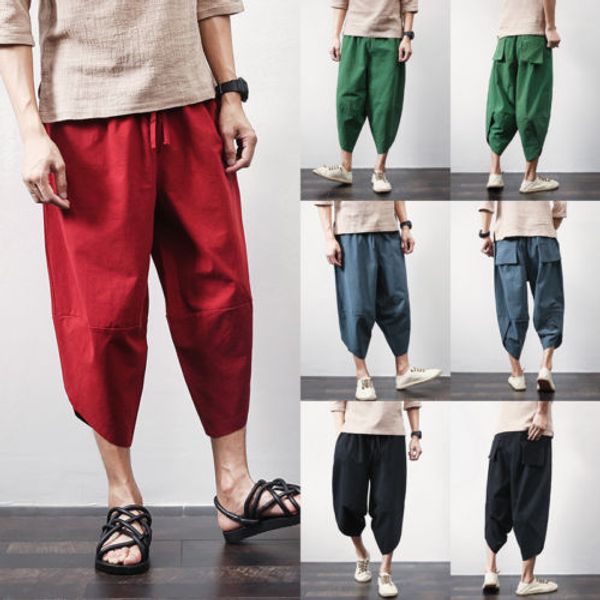 new fashion harem pant men casual baggy pant loose drawstring waist solid linen trouser men style holiday slack size m-4xl, Black
new fashion harem pant men casual baggy pant loose drawstring waist solid linen trouser men style holiday slack size m-4xl, Black