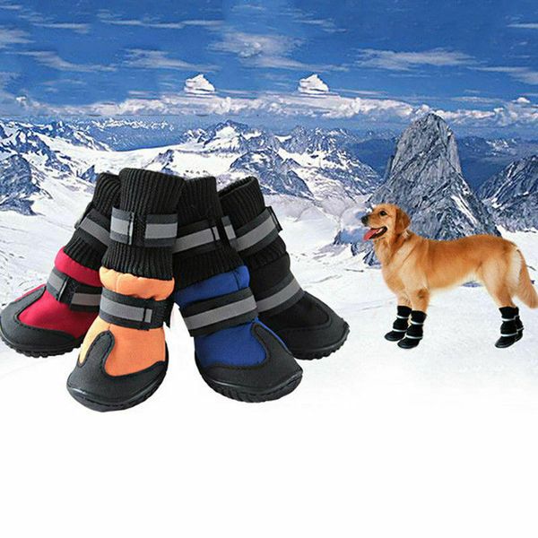 4pcs pet dog shoes feet covers protectors anti-slip waterproof warm boots us 
4pcs pet dog shoes feet covers protectors anti-slip waterproof warm boots us