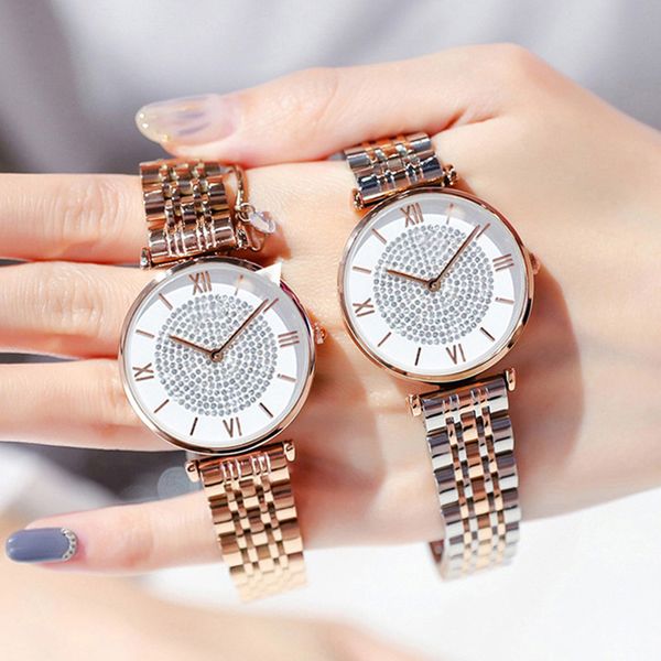 luxury crystal women bracelet watches 2019 brand fashion casual quartz full steel round dial waterproof female wristwatch, Slivery;brown
luxury crystal women bracelet watches 2019 brand fashion casual quartz full steel round dial waterproof female wristwatch, Slivery;brown