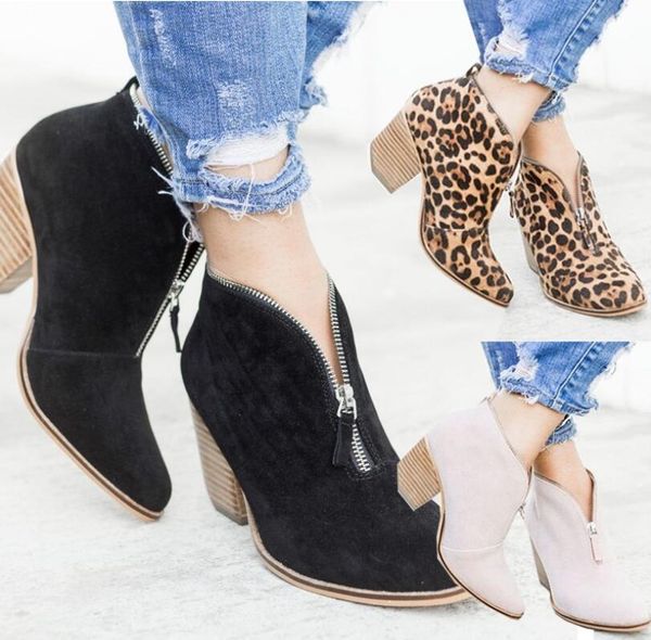 autumn women boots leopard print ankle ladies shoes pointed toe chunky thick heels zipper casual vintage wedding boots, Black
autumn women boots leopard print ankle ladies shoes pointed toe chunky thick heels zipper casual vintage wedding boots, Black