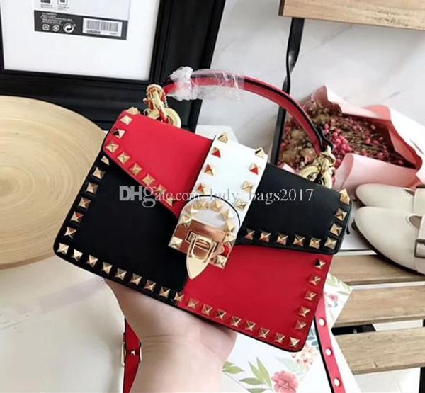 luxury classic brand rivets bag real leather split contrast color handbag women's handbag designer bag cross-body female purse shoulder
luxury classic brand rivets bag real leather split contrast color handbag women's handbag designer bag cross-body female purse shoulder