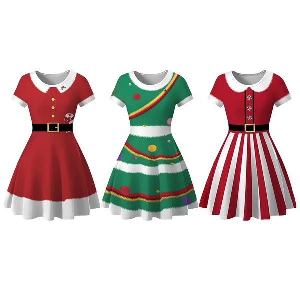 women's short-sleeved christmas dresses polyester woman christmas party dress 9 colors s-xl luxury holiday outfits for women, Black;gray
women's short-sleeved christmas dresses polyester woman christmas party dress 9 colors s-xl luxury holiday outfits for women, Black;gray