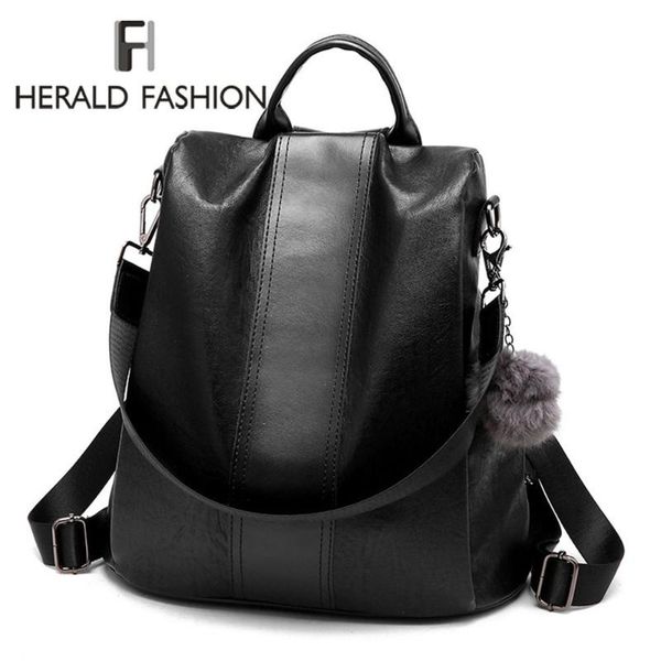 herald fashion casual leather women anti-theft backpack quality vintage backpacks female larger capacity travel shoulder bag sac
herald fashion casual leather women anti-theft backpack quality vintage backpacks female larger capacity travel shoulder bag sac
