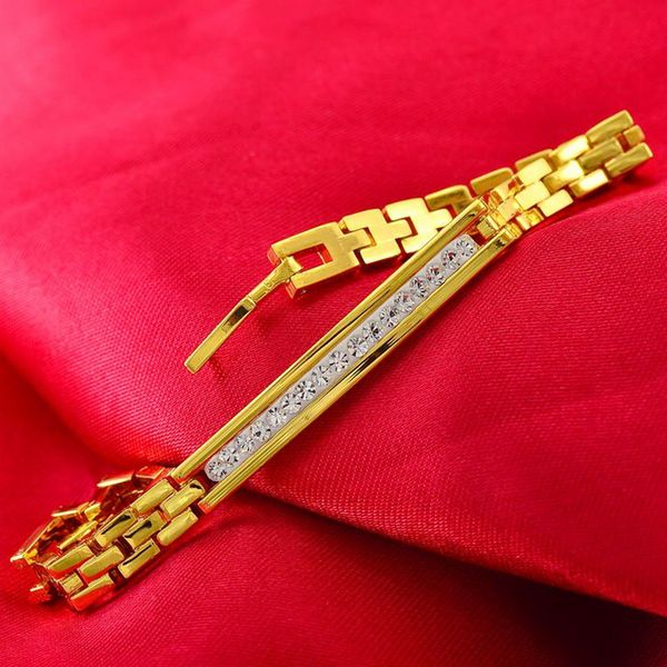 6mm wide thin bracelet wristband 18k yellow gold filled fashion womens mens bracelet charm jewelry paved zircon, Black
6mm wide thin bracelet wristband 18k yellow gold filled fashion womens mens bracelet charm jewelry paved zircon, Black