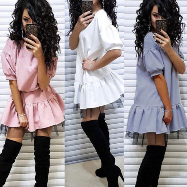 fashion womens lace mesh short sleeve tutu dress ladies sundress summer vestidos prom evening party wedding loose dresses, Black
fashion womens lace mesh short sleeve tutu dress ladies sundress summer vestidos prom evening party wedding loose dresses, Black