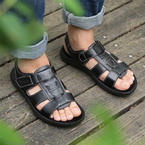 mens sandals summer genuine leather male beach sandals soft comfortable male outdoor beach slippers slip-on man, Black
mens sandals summer genuine leather male beach sandals soft comfortable male outdoor beach slippers slip-on man, Black
