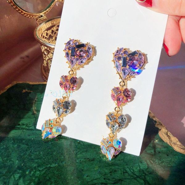 fashion women earrings korean new shiny sweet crystal love heart long drop earrings for women fashion holiday party jewelry gift, Silver
fashion women earrings korean new shiny sweet crystal love heart long drop earrings for women fashion holiday party jewelry gift, Silver