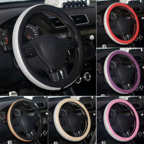 bling bling rhinestones crystal car steering wheel cover pu leather steering-wheel covers auto accessories case car styling
bling bling rhinestones crystal car steering wheel cover pu leather steering-wheel covers auto accessories case car styling