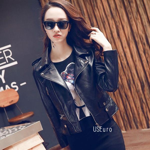 womens leather jacket sheepskin short lambskin black female genuine leather overcoat ladies biker clothing y229
womens leather jacket sheepskin short lambskin black female genuine leather overcoat ladies biker clothing y229