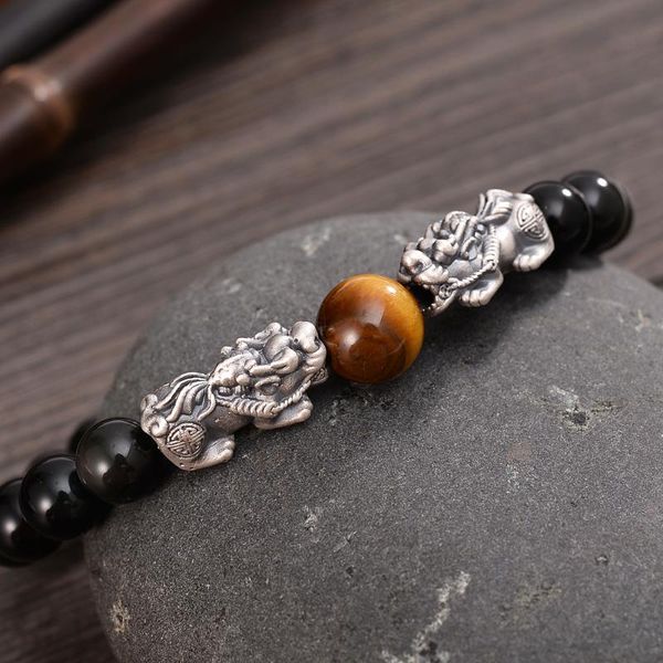 solid 925 pi yao charm bracelets obsidian stones tiger eye wealthy symbol men jewelry, Golden;silver
solid 925 pi yao charm bracelets obsidian stones tiger eye wealthy symbol men jewelry, Golden;silver