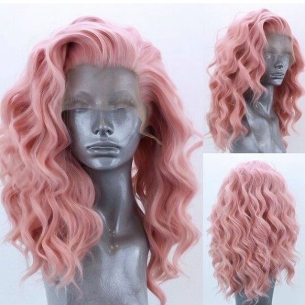 Top 16inch Pink Color Short Natural Wave Hair Side Part Cosplay Wigs Heat Resistant Fiber Synthetic Lace Front Bob Curly Wigs for Women
Top 16inch Pink Color Short Natural Wave Hair Side Part Cosplay Wigs Heat Resistant Fiber Synthetic Lace Front Bob Curly Wigs for Women