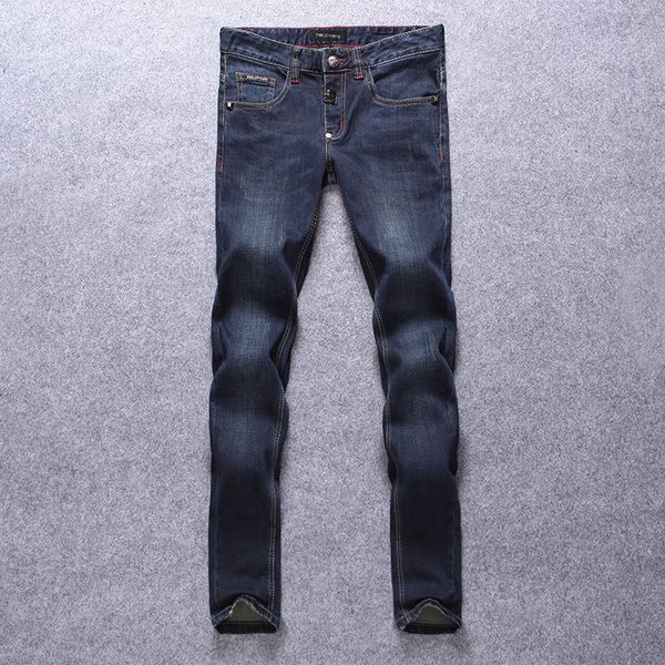 spring and summer models micro-elastic jeans male skull personality slim feet men's long pants, Blue
spring and summer models micro-elastic jeans male skull personality slim feet men's long pants, Blue