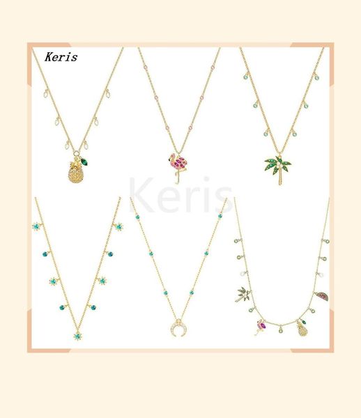 2019 new fashion fun beautiful tropical golden coconut tree flamingo pineapple fruit multi-style necklace elegant female jewelry, Silver
2019 new fashion fun beautiful tropical golden coconut tree flamingo pineapple fruit multi-style necklace elegant female jewelry, Silver