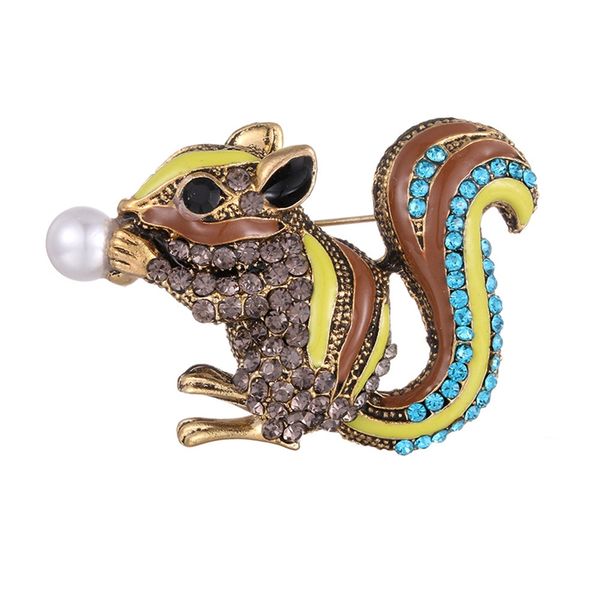 alloy-studded squirrel brooches for women fashion animal pin lady corsage party birthday present jewelry coat adornment, Gray
alloy-studded squirrel brooches for women fashion animal pin lady corsage party birthday present jewelry coat adornment, Gray