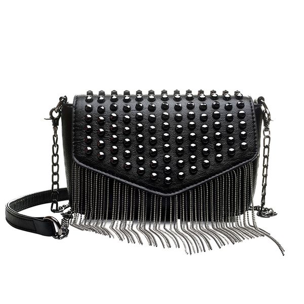 fashion luxury designer black pu leather chain tassel crystal rivet bags for women ladies cross body shoulder bags clutch nb034
fashion luxury designer black pu leather chain tassel crystal rivet bags for women ladies cross body shoulder bags clutch nb034