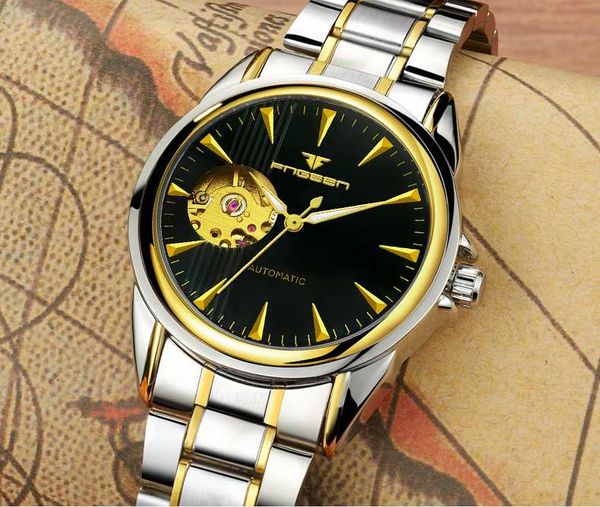 fegeen art statue automatic analog gold cool men watch steel leather strap hollow out waterproof luminous male clock, Slivery;brown
fegeen art statue automatic analog gold cool men watch steel leather strap hollow out waterproof luminous male clock, Slivery;brown