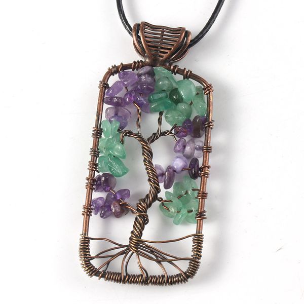 10 pcs copper plated tree of life rectangle shape pendant rope chain plant necklace amethyst stone jewelry, Silver
10 pcs copper plated tree of life rectangle shape pendant rope chain plant necklace amethyst stone jewelry, Silver