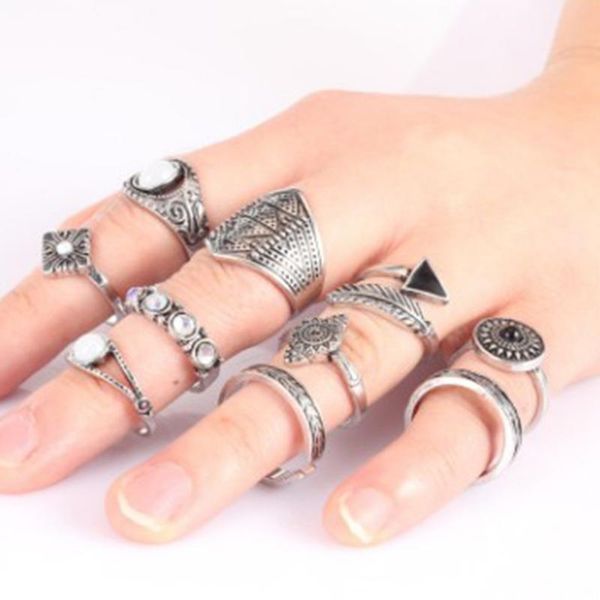 10pcs/set fashion leaf stone midi ring sets new vintage crystal opal knuckle rings for women anillos mujer jewellery, Silver
10pcs/set fashion leaf stone midi ring sets new vintage crystal opal knuckle rings for women anillos mujer jewellery, Silver