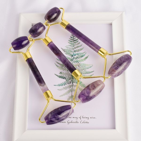 natural amethyst massage stone carved reiki crystal healing gua sha beauty roller facial massor stick with alloy gold-plated dhl free
natural amethyst massage stone carved reiki crystal healing gua sha beauty roller facial massor stick with alloy gold-plated dhl free