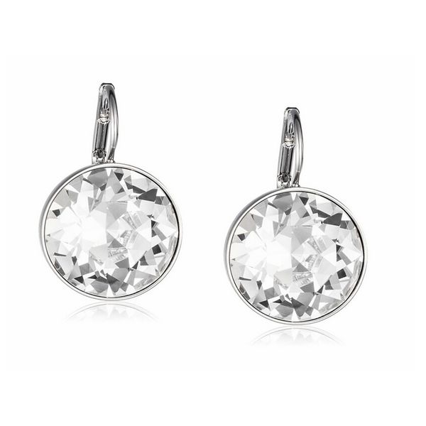 labekaka clear embellished with crystal from swarovski earrings bella pierced drop dangle earrings for women, Silver
labekaka clear embellished with crystal from swarovski earrings bella pierced drop dangle earrings for women, Silver
