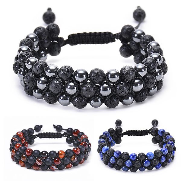 bangle nature volcanic matte stone wrap bracelets woven multilayer bracelet handmade ajustable jewelry gift, Black
bangle nature volcanic matte stone wrap bracelets woven multilayer bracelet handmade ajustable jewelry gift, Black