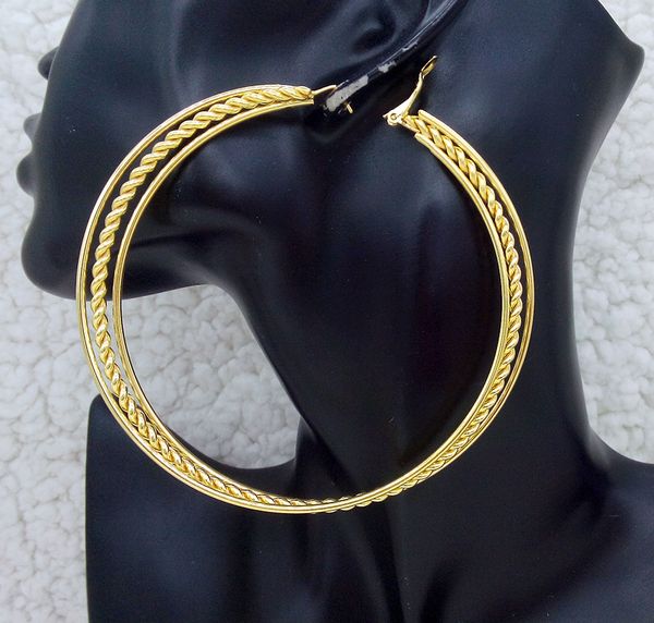 yellow gold color big large twisted circle hoop earrings for women round earings fashion hoops brincos earring jewelry, Golden;silver
yellow gold color big large twisted circle hoop earrings for women round earings fashion hoops brincos earring jewelry, Golden;silver