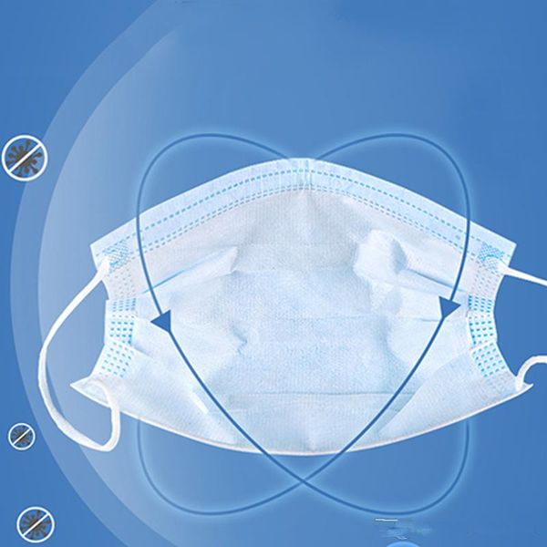 non-woven disposable face mask 3 layers dust proof protection safety work masks men women test home cleaning face masks 
non-woven disposable face mask 3 layers dust proof protection safety work masks men women test home cleaning face masks