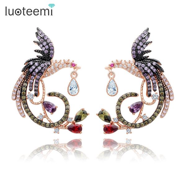 luoteemi teemi jewelry unique design luxury rose gold color multi cz micro pave setting phoenix bird stud earrings for women, Golden;silver
luoteemi teemi jewelry unique design luxury rose gold color multi cz micro pave setting phoenix bird stud earrings for women, Golden;silver