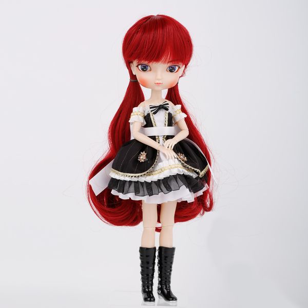 1/6 bjd girl doll with 5 pairs hands, modern girl ball jointed doll toy playset - black lolita dress 
1/6 bjd girl doll with 5 pairs hands, modern girl ball jointed doll toy playset - black lolita dress