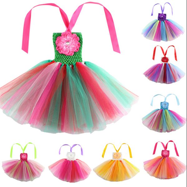 16 colors baby girls sleeveless flower rainbow tutu dresses children european style strapless knitting ruffle petti skirt party dress, Red;yellow
16 colors baby girls sleeveless flower rainbow tutu dresses children european style strapless knitting ruffle petti skirt party dress, Red;yellow