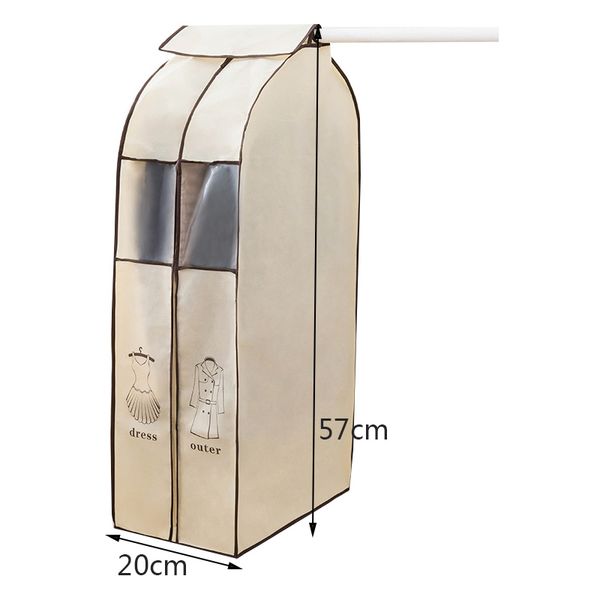 big size clothing dust cover storage bag hanging clothes bag protective cover(beige
big size clothing dust cover storage bag hanging clothes bag protective cover(beige