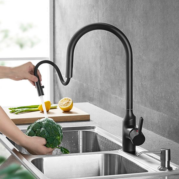 pull out kitchen faucet matt black & chrome plated kitchen sink water mixer tap deck mounted single handle
pull out kitchen faucet matt black & chrome plated kitchen sink water mixer tap deck mounted single handle