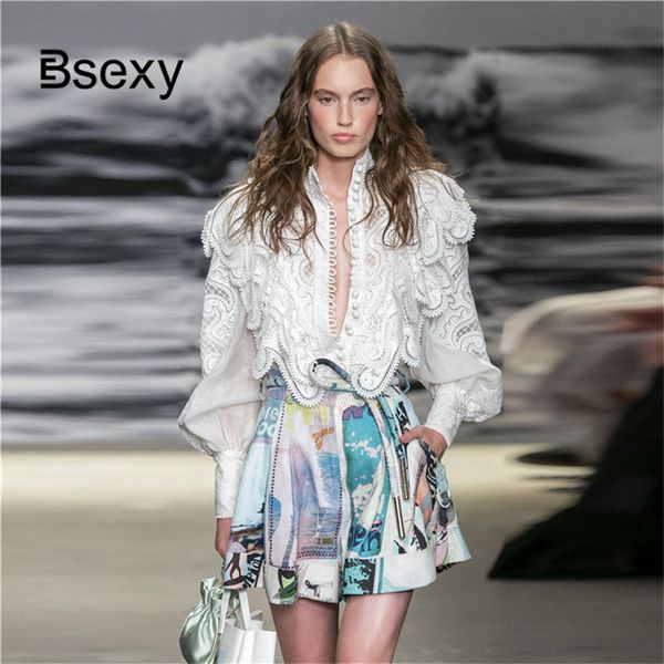 runway designer white blouse 2019 luxury vintage stand collar lace ruffles lantern sleeve women blouse button up shirt
runway designer white blouse 2019 luxury vintage stand collar lace ruffles lantern sleeve women blouse button up shirt
