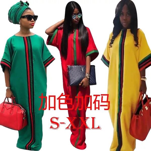 bust:105~117cm length:158~161cm) 2018 new fashion print style dashiki stripe long dresses for lady for party, Red
bust:105~117cm length:158~161cm) 2018 new fashion print style dashiki stripe long dresses for lady for party, Red