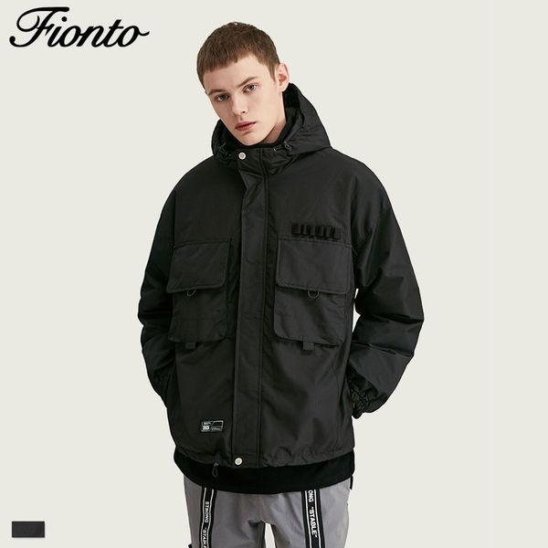 fionto men's autumn/winter 2019 new large pocket plus thick warm hood down jacket men, Black
fionto men's autumn/winter 2019 new large pocket plus thick warm hood down jacket men, Black