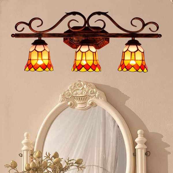 european style 3 heads tiffany colorful glass wall lights bar restaurant aisle corridor art decor wall lamp bathroom mirror light
european style 3 heads tiffany colorful glass wall lights bar restaurant aisle corridor art decor wall lamp bathroom mirror light