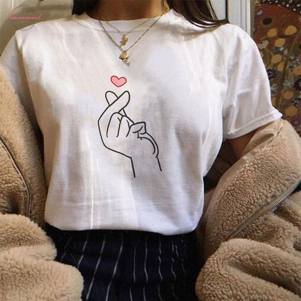 summer women korean style kpop finger heart print o neck short sleeve print ulzzang tees harajuku fashion t shirt couple clothes, White
summer women korean style kpop finger heart print o neck short sleeve print ulzzang tees harajuku fashion t shirt couple clothes, White