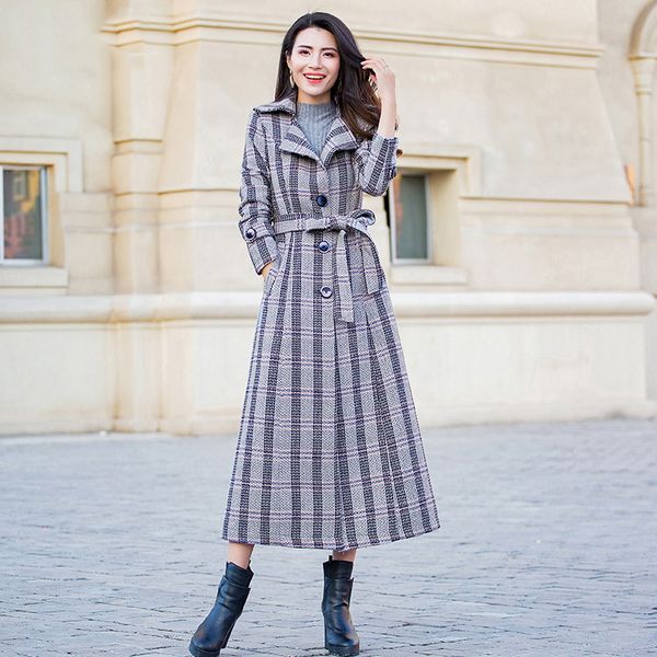 2019 autumn winter new charm fashion temperament plaid woolen jacket female long single-breasted slim wool outerwear coats no933, Black
2019 autumn winter new charm fashion temperament plaid woolen jacket female long single-breasted slim wool outerwear coats no933, Black