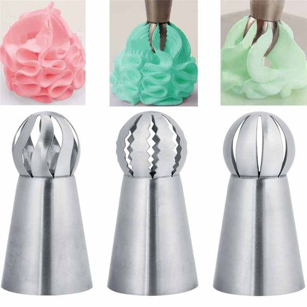 1/3pc cupcake stainless steel sphere ball shape icing piping nozzles pastry cream tips flower torch pastry tube decoration
1/3pc cupcake stainless steel sphere ball shape icing piping nozzles pastry cream tips flower torch pastry tube decoration