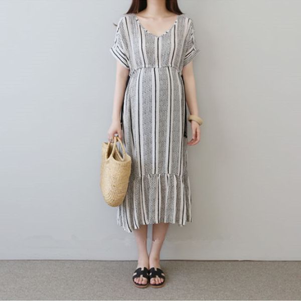 2020 pregnant women dress summer short bat sleeve v-neck high waist maternity clothes fashion printing drawstring chiffon dress, White
2020 pregnant women dress summer short bat sleeve v-neck high waist maternity clothes fashion printing drawstring chiffon dress, White