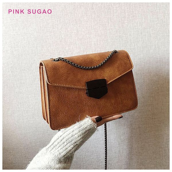pink sugao women shoulder bag designer purses new fashion pu leather crossbody bag lady shopping bags brw high quality