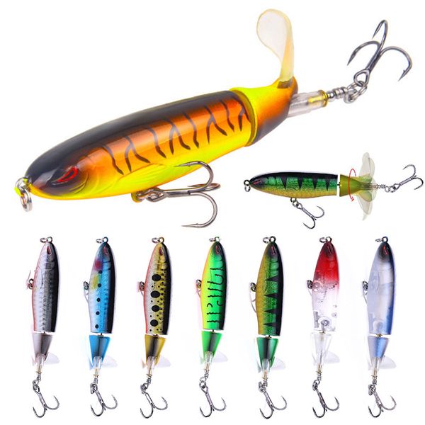 new propeller designer popper fishing lure 13g 10cm ater swimming rotate tractor noise bait bass monster crankbait
new propeller designer popper fishing lure 13g 10cm ater swimming rotate tractor noise bait bass monster crankbait