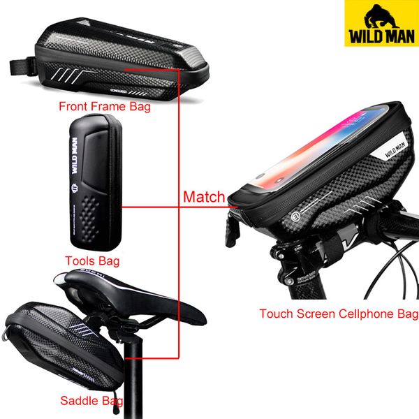 wild man mtb road bike rainproof bag bicycle touch screen mobile phone front frame bags storage bag pannier
wild man mtb road bike rainproof bag bicycle touch screen mobile phone front frame bags storage bag pannier
