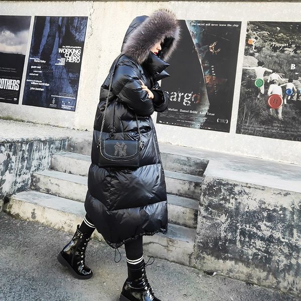 women's down & parkas winter coat women oversized white duck jacket woman big fur collar long jackets casacas para mujer 2021 m+01 yy14, Black
women's down & parkas winter coat women oversized white duck jacket woman big fur collar long jackets casacas para mujer 2021 m+01 yy14, Black