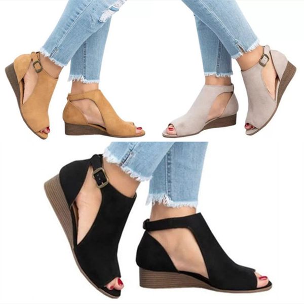 women wholesale sandals club open-toe luxury gladiator elegant wedge heel fish mouth shoes adjustable buckle matte surface stylish 0083, Black
women wholesale sandals club open-toe luxury gladiator elegant wedge heel fish mouth shoes adjustable buckle matte surface stylish 0083, Black