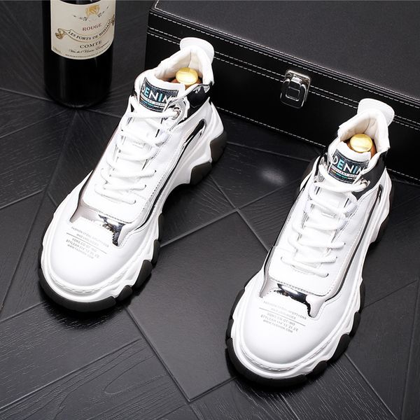 new men winter warm thick bottom mxied sneaker high causal flat platform shoes punk loafers sapato social masculino, Black 
new men winter warm thick bottom mxied sneaker high causal flat platform shoes punk loafers sapato social masculino, Black