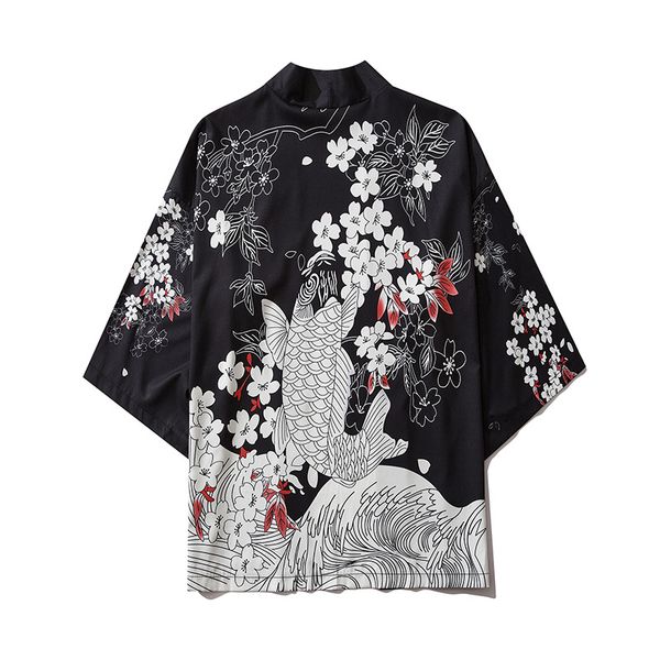 2020 japanese kimono jacket leaping koi fish harajuku hip hop men japan streetwear jacket summer thin clothes loose kimono, Black;brown
2020 japanese kimono jacket leaping koi fish harajuku hip hop men japan streetwear jacket summer thin clothes loose kimono, Black;brown