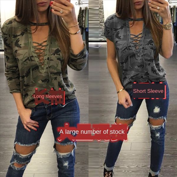 long-sleeved short-sleeved low-cut cutout strap long sleeve women's clothing t-shirt long-sleeved short-sleeved camouflage low-cut cuto, White
long-sleeved short-sleeved low-cut cutout strap long sleeve women's clothing t-shirt long-sleeved short-sleeved camouflage low-cut cuto, White