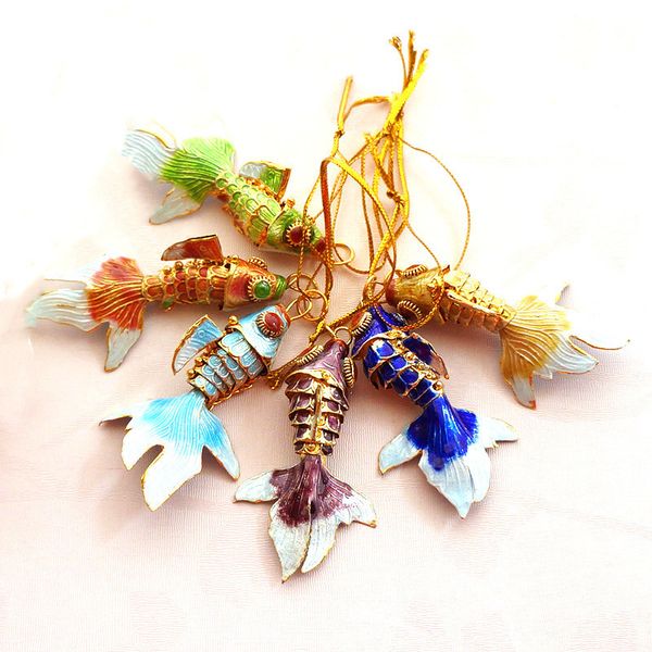 lifelike sway enamel goldfish keychain charms pendant chinese cloisonne animal fish hanging jewelry handicrafts women child gift, Silver
lifelike sway enamel goldfish keychain charms pendant chinese cloisonne animal fish hanging jewelry handicrafts women child gift, Silver