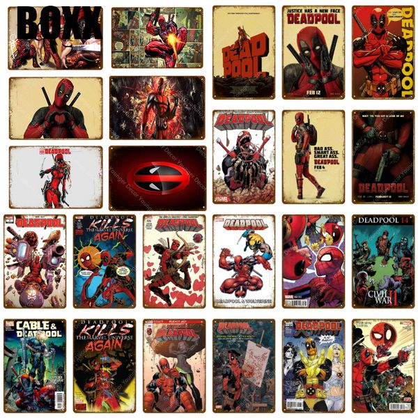 2020 retro comic superhero deadpool movie poster vintage metal signs cafe bar decorative painting plaque home decor wall sticker
2020 retro comic superhero deadpool movie poster vintage metal signs cafe bar decorative painting plaque home decor wall sticker